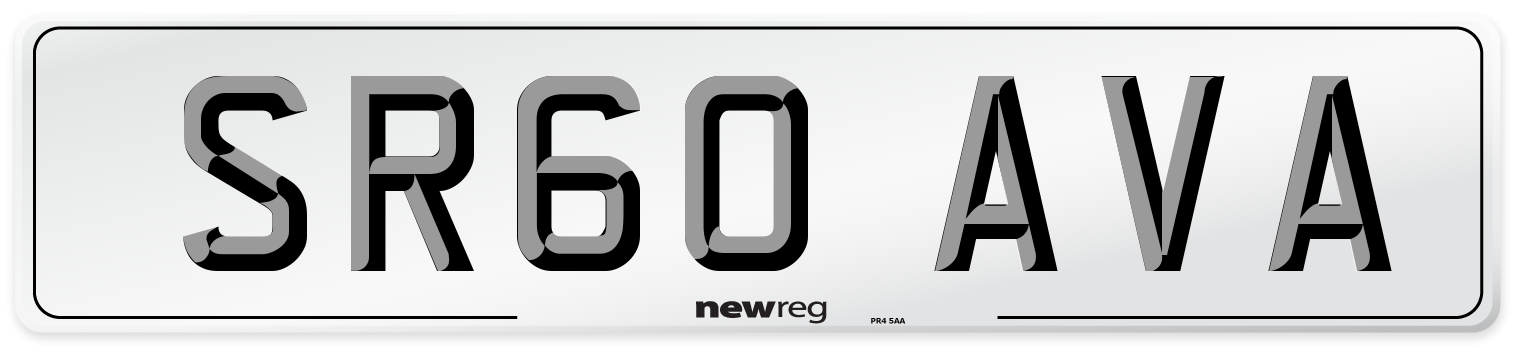 SR60 AVA Number Plate from New Reg